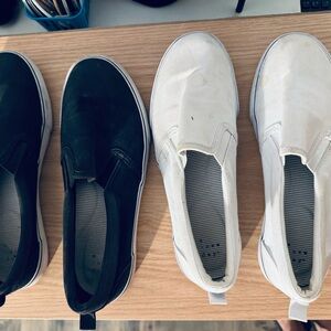 Black and White Slip-On Women’s Shoes